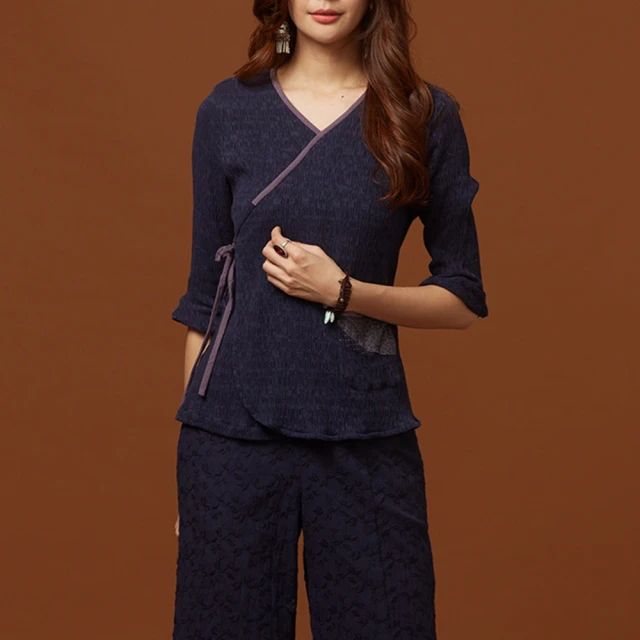 古典美 48119刺繡造型外套(棉麻/純棉/亞麻/中國風/漢