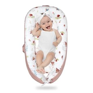 【Vanibaby】嬰兒床中床 頂級純棉(可機洗可烘乾 - 溫馨小鹿)