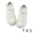 【TAS】復古綁帶厚底休閒鞋(米色)