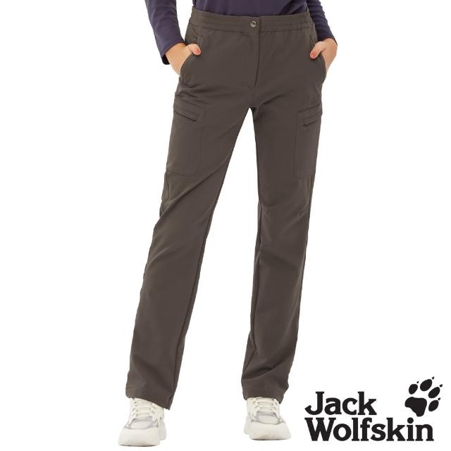 【Jack wolfskin 飛狼】女 帥氣休閒長褲 細緻內磨毛保暖 登山褲(深棕)