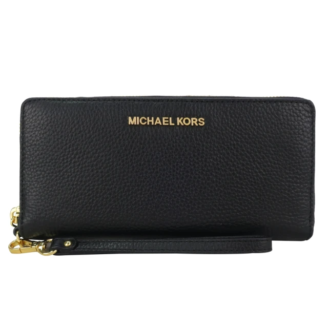 Michael Kors 金釦素面連帽防風防潑水風衣(黑色/