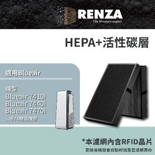 【RENZA】適用Blueair 7410i 7440i 7470i 全天候除菌空氣清淨機(2合1HEPA+活性碳濾網 濾芯)