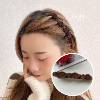 【Golicc】髮夾 簡約 輕奢 側邊 瀏海夾 同款2入(母親節 生日 情人節 髮飾 頭飾 鯊魚夾 抓夾 禮物)