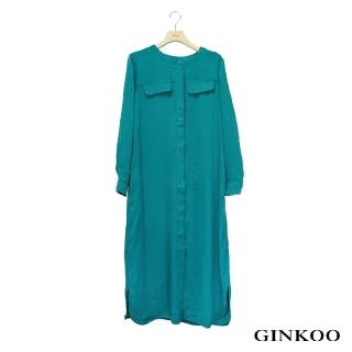 【GINKOO 俊克】雪紡衫洋裝