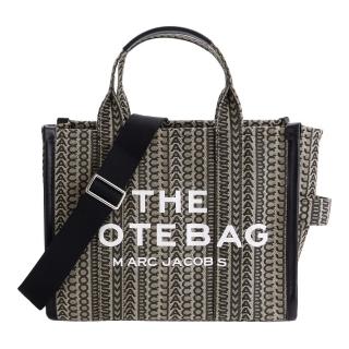 【MARC JACOBS 馬克賈伯】THE MONOGRAM MEDIUM TOTE緹花兩用托特包(中/黑)