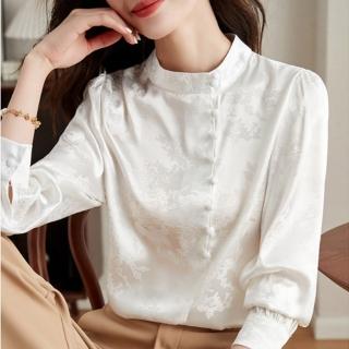 【ONEY 歐妮】★七分袖OL中國風長袖襯衫(中山領/上衣/女裝)