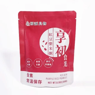 【初誠良物】紅豆紫米粥_300g/ 包(含芋頭塊 即食包 全素可食 常溫配送)