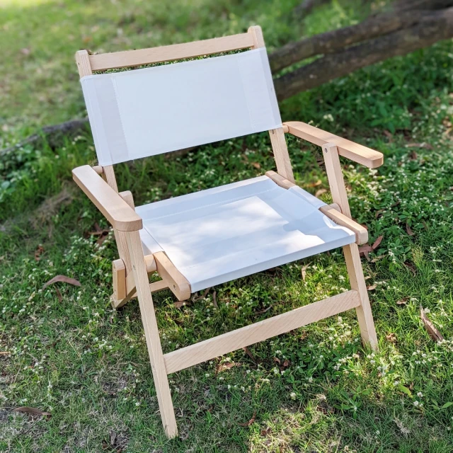 May Shop 野營露營高質感櫸木折疊靠椅木質躺椅