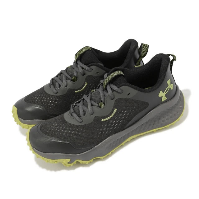 UNDER ARMOUR 野跑鞋 Charged Maven Trail 男鞋 深灰 綠 緩震 戶外 運動鞋 UA(3026136100)