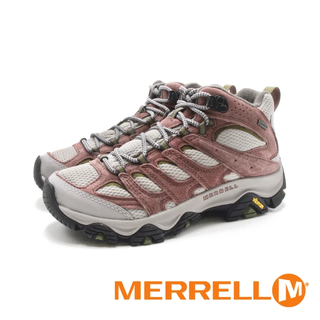 MERRELLMERRELL 女 MOAB 3 MID GORE-TEX中筒防水登山健行鞋 女鞋(玫瑰粉)