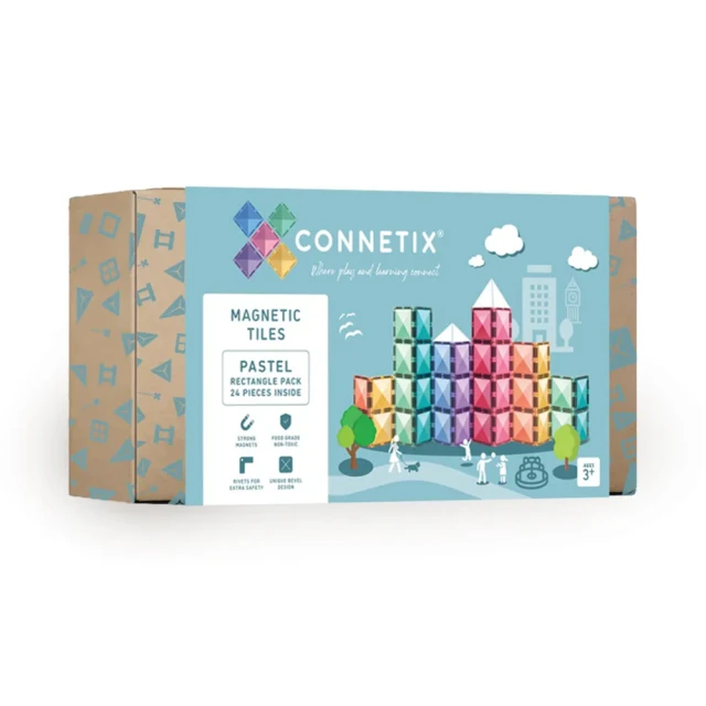 Connetix 彩虹磁力積木-初階基礎組60pc(磁力片)