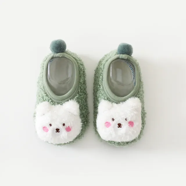 【Vanibaby】防滑嬰兒鞋 學步鞋 絨毛小熊嬰兒鞋(多款可選)