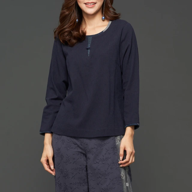 古典美 48119刺繡造型外套(棉麻/純棉/亞麻/中國風/漢