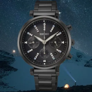 【SEIKO 精工】LUKIA 廣告款 太陽能計時腕錶(V175-0DY0SD/SSC903J1 限量款)