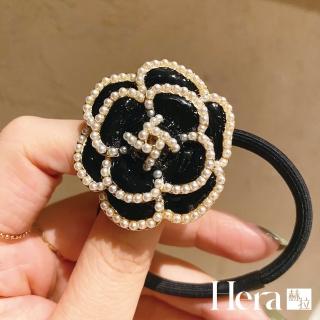 【HERA 赫拉】ll現貨ll經典小香風大山茶花珍珠韓版髮圈-2色#H100401D(髮飾 髮圈)