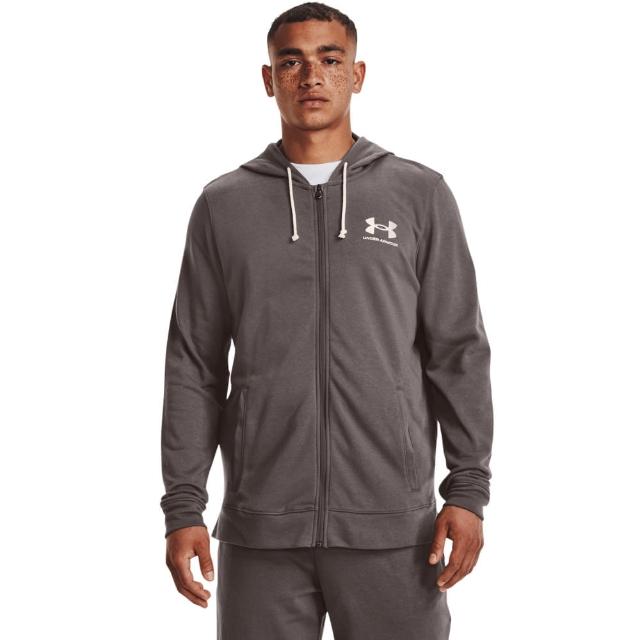 【UNDER ARMOUR】UA 男 RIVAL TERRY連帽外套 _1370409-176(褐)