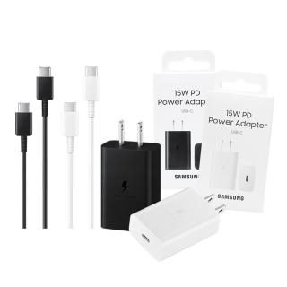【Samsung 三星】15W Type C充電線組-支援A系列(內含原廠T1510盒裝旅充頭+三星製造雙Type C線)