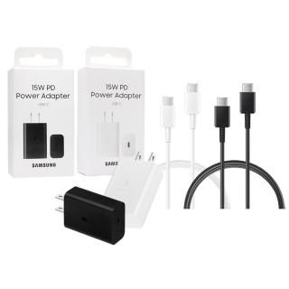 【Samsung 三星】15W Type C充電線組-支援M系列(內含原廠T1510盒裝旅充頭+三星製造雙Type C線)