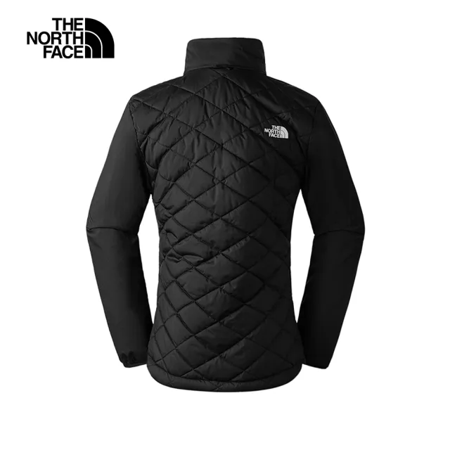 【The North Face 官方旗艦】北面女款黑色DryVent防水透氣保暖連帽三合一外套｜88RXJK3