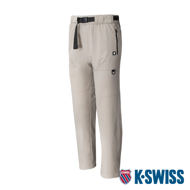 【K-SWISS】運動長褲 Active Pants-男-卡其(109128-284)