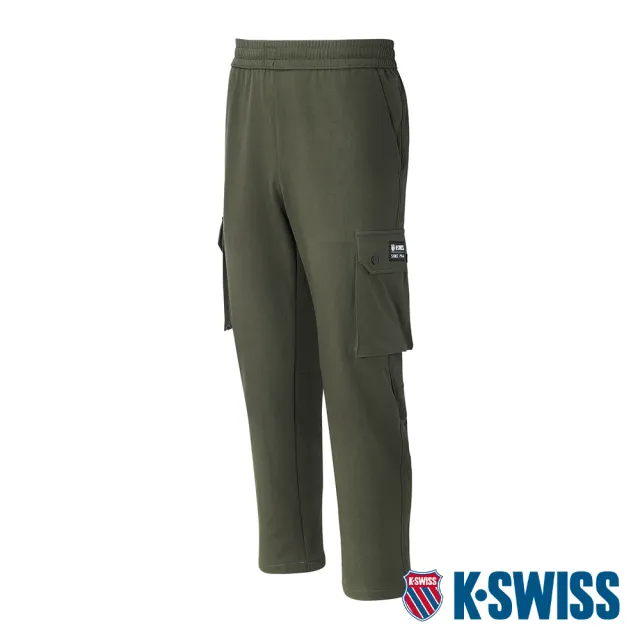 【K-SWISS】運動長褲 Active Pants-男-橄欖綠(109129-346)