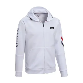 【K-SWISS】連帽運動外套 Active Jacket-男-白(109126-100)