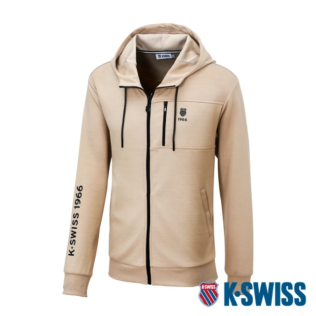 【K-SWISS】連帽外套 Hoodie Jacket-男-奶茶(109137-253)