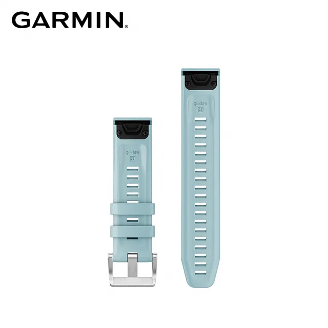 【GARMIN】QuickFit 22mm 天青藍矽膠錶帶(含加長型錶帶)