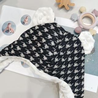 【Lianne baby】韓國針織棉手工嬰幼兒保暖飛行帽(嬰兒帽 飛行帽 保暖帽 兒童帽 遮耳帽)