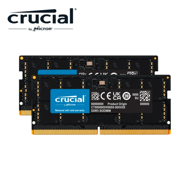 【Crucial 美光】DDR5 5600 96GB(48GB x2筆電記憶體 CT2K48G56C46S5)