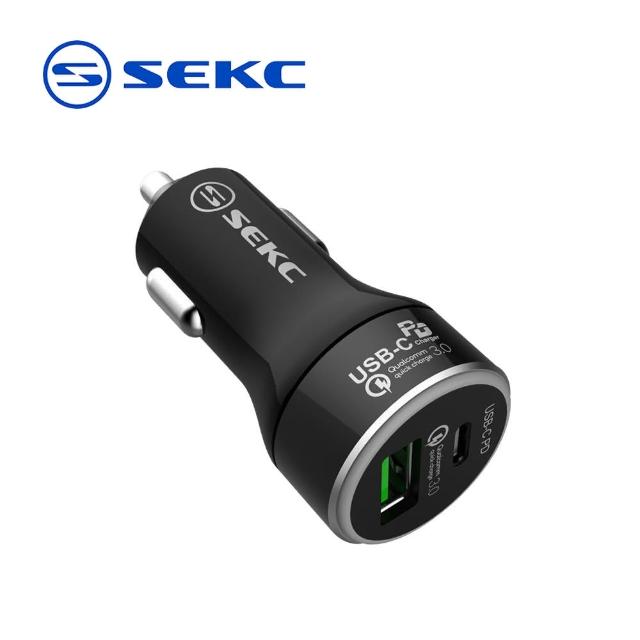 【SEKC】PD+QC3.0 42W 兩孔車用充電器(SCC-PD7242W)