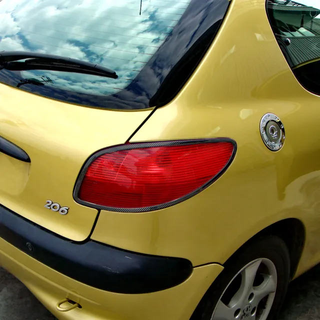 【IDFR】Peugeot 寶獅 206 1998~2006 卡夢 水轉碳纖 車燈框 後燈框 飾貼(PEUGEOT 206 寶獅 標緻 汽車改裝)