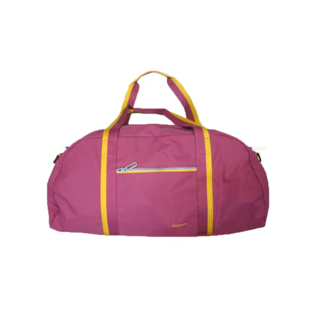 【KAWASAKI】旅行袋中容量可固定行李拉桿(輕量防水尼龍布運動休閒旅行物品手提肩背斜側附長背)