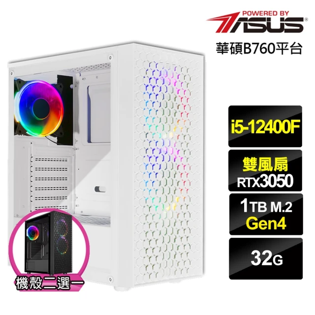 華碩平台 i5六核GeForce RTX 3050{灰狼影衛