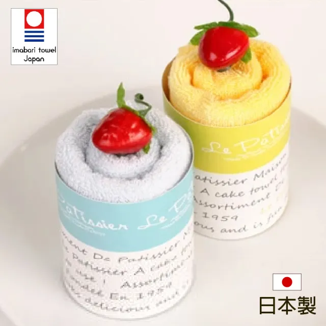 【日本Prairiedog】日本製今治毛巾 蛋糕捲造型 25cm 抹茶綠  蛋糕毛巾(方巾/手帕/洗臉毛巾)