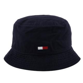 【Tommy Hilfiger】刺繡LOGO棉質中性漁夫帽(海軍藍)