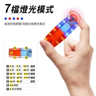 【職人工具】185-FRBL3 爆閃肩燈 紅藍閃燈 警用肩燈 慢跑閃光燈 LED警示燈 巡守交通警示燈(夜間警示燈)