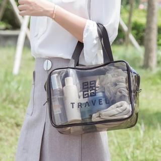 【PS Mall】防水透明化妝包 PVC收納袋 旅行盥洗包 大號 29*21*12cm(J3132)