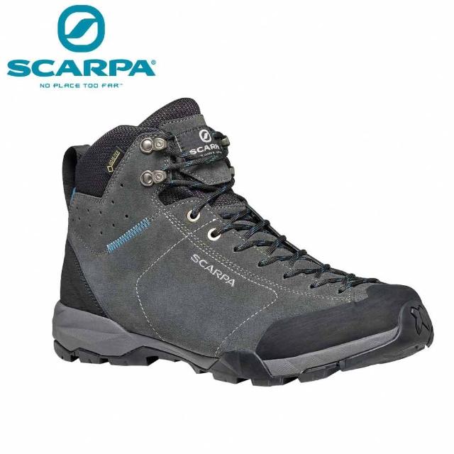 【SCARPA】原廠貨 男 MOJITO HIKE GTX 防水登山鞋/郊山鞋  鯊魚灰-湖水藍(63311200-Shark-Lake Blue)
