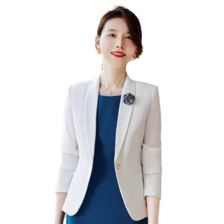 【Alishia】韓版高級時尚純白OL西裝外套 S-3XL(現+預  白色)