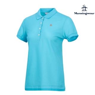 【Munsingwear】企鵝牌 日本製女款寶藍色JAPAN QUAULITY認證 品牌經典款POLO衫MLR21600