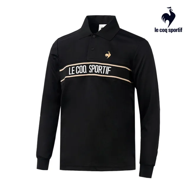 【LE COQ SPORTIF 公雞】吸濕排汗休閒基礎長袖POLO衫 男款-2色-LOS21942