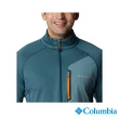 【Columbia 哥倫比亞 官方旗艦】男款-Triple Canyon™快乾半開襟刷毛上衣-孔雀藍(UEX02460PC/HF)