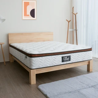 【麗得傢居】森林5尺實木床架+涼感三線獨立筒床墊二件式 實木床架 床台 雙人床組(床頭板+床底+床墊)