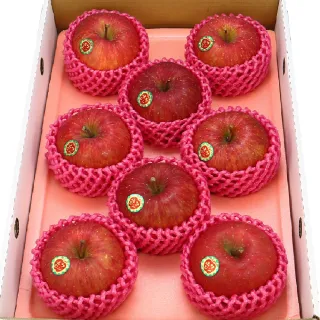 【愛蜜果】日本青森蘋果8顆 #32品規分裝禮盒X1盒(2.5公斤+-5%/盒_蜜富士蘋果)