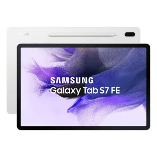 【SAMSUNG 三星】Galaxy Tab S7 FE 12.4吋 4G/64G WIFI 平板電腦(T733/銀/黑/粉/綠)(贈三折保護皮套)