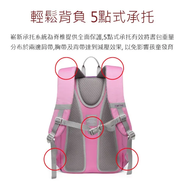 【Heine 海恩】WIN-17001 減壓書包 護脊書包 小學生書包 後背包(國小3-6年級適用)