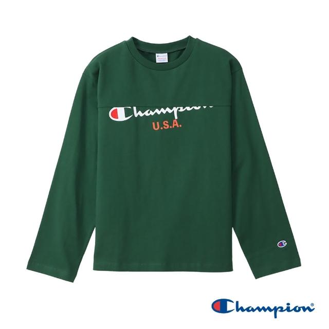 【Champion】官方直營-CASUAL圓領印花LOGO上衣-女(綠色)