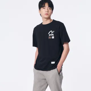 【5th STREET】男裝 短袖 短t 上衣 t恤 TEE 經典 LOGO 印花 黑色(570969)