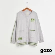 【gozo】MOMO獨家款★限量開賣 gozo貼布羅紋毛衣外套(兩色)